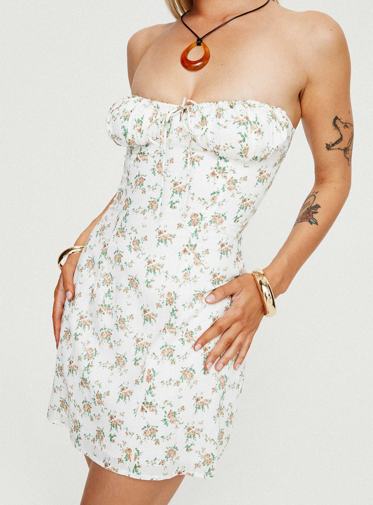Rizzi Mini Dress White Floral