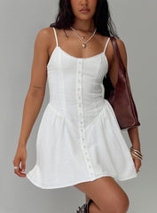Dewy Mini Dress White