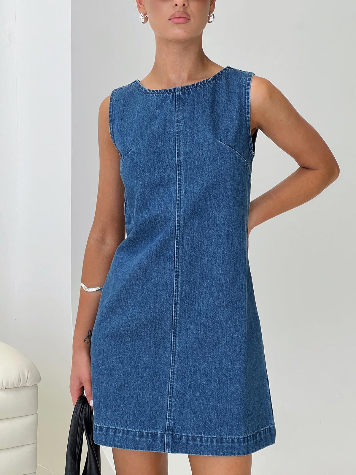 Corteze Denim Mini Dress Blue