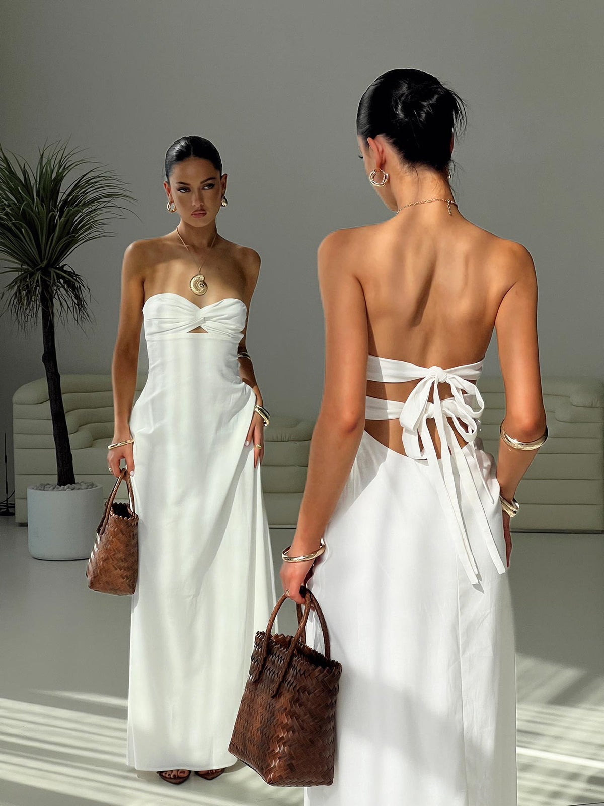 Artis Strapless Maxi Dress White