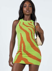 Felicity Mini Dress Green Multi