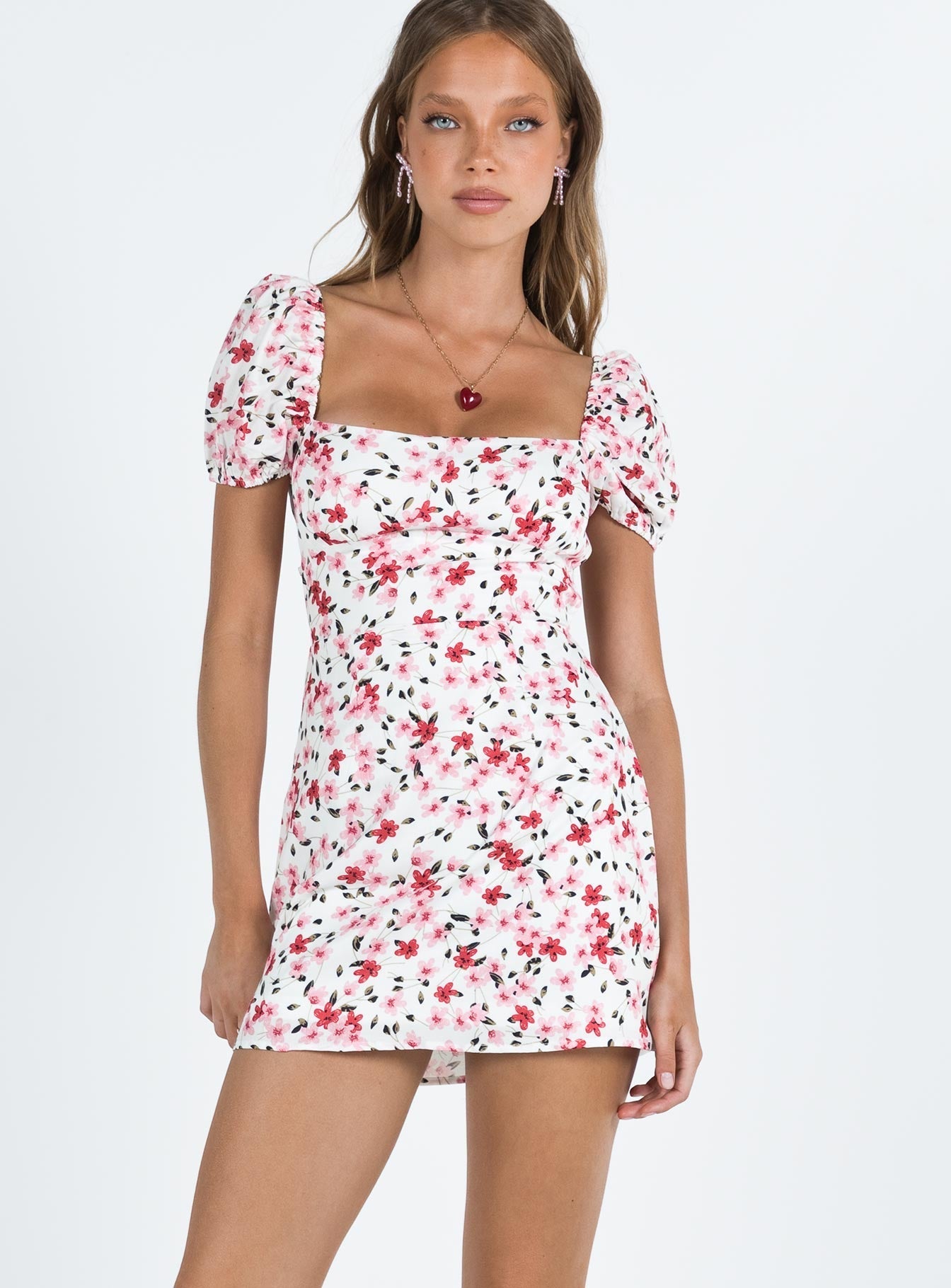 Havena Mini Dress White / Floral
