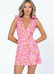 Island Time Mini Dress Pink Multi