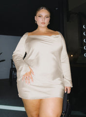 Star Power Mini Dress Champagne Curve