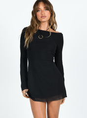 Lukea Long Sleeve Mini Dress Black Tall