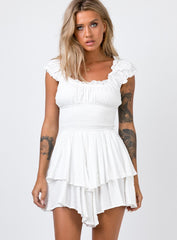 The Love Galore Playsuit White