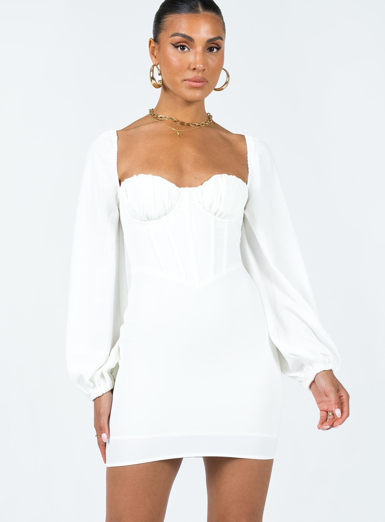 Laurie Corset Mini Dress White