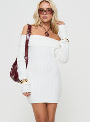 Pascual Off The Shoulder Mini Dress White