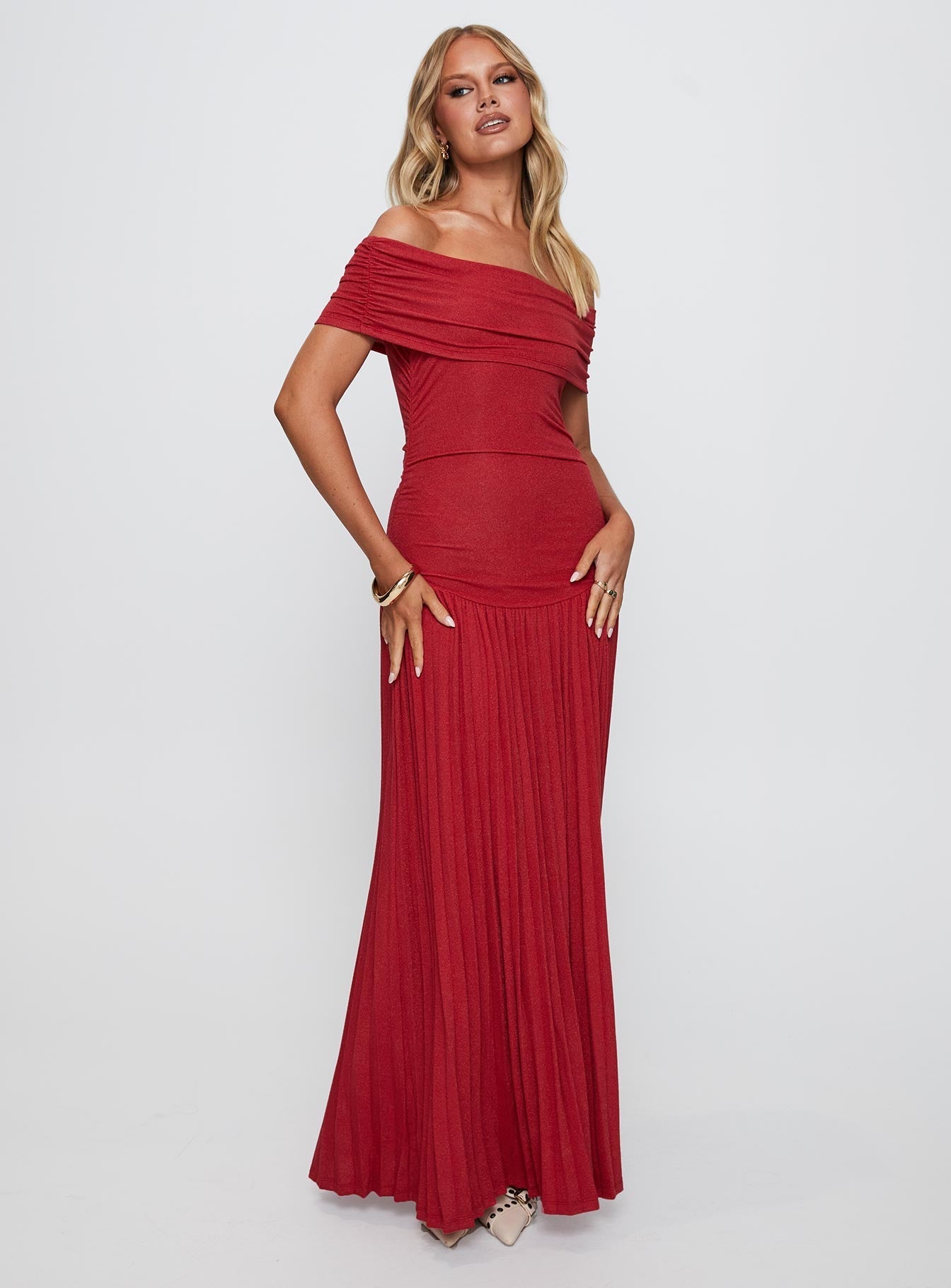 Field Of Dreams Maxi Dress Crimson