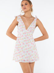 Island Time Mini Dress Pink Floral