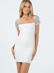 Charvi Lace Mini Dress White