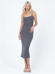 Elle Open Back Maxi Dress Grey