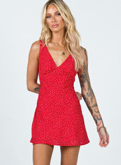 Nellie Mini Dress Red Floral