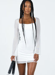 Bilbao Long Sleeve Mini Dress White