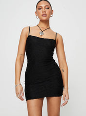 Darvit Lace Mini Dress Black