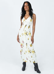 Malibu Maxi Dress Cream Multi