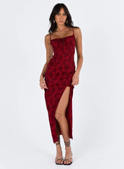 Noda Maxi Dress Burgundy