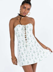 Peroli Corset Mini Dress Floral