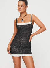 Sorani Layered Mini Dress Black / White