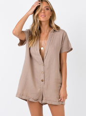 Vixen Playsuit Taupe