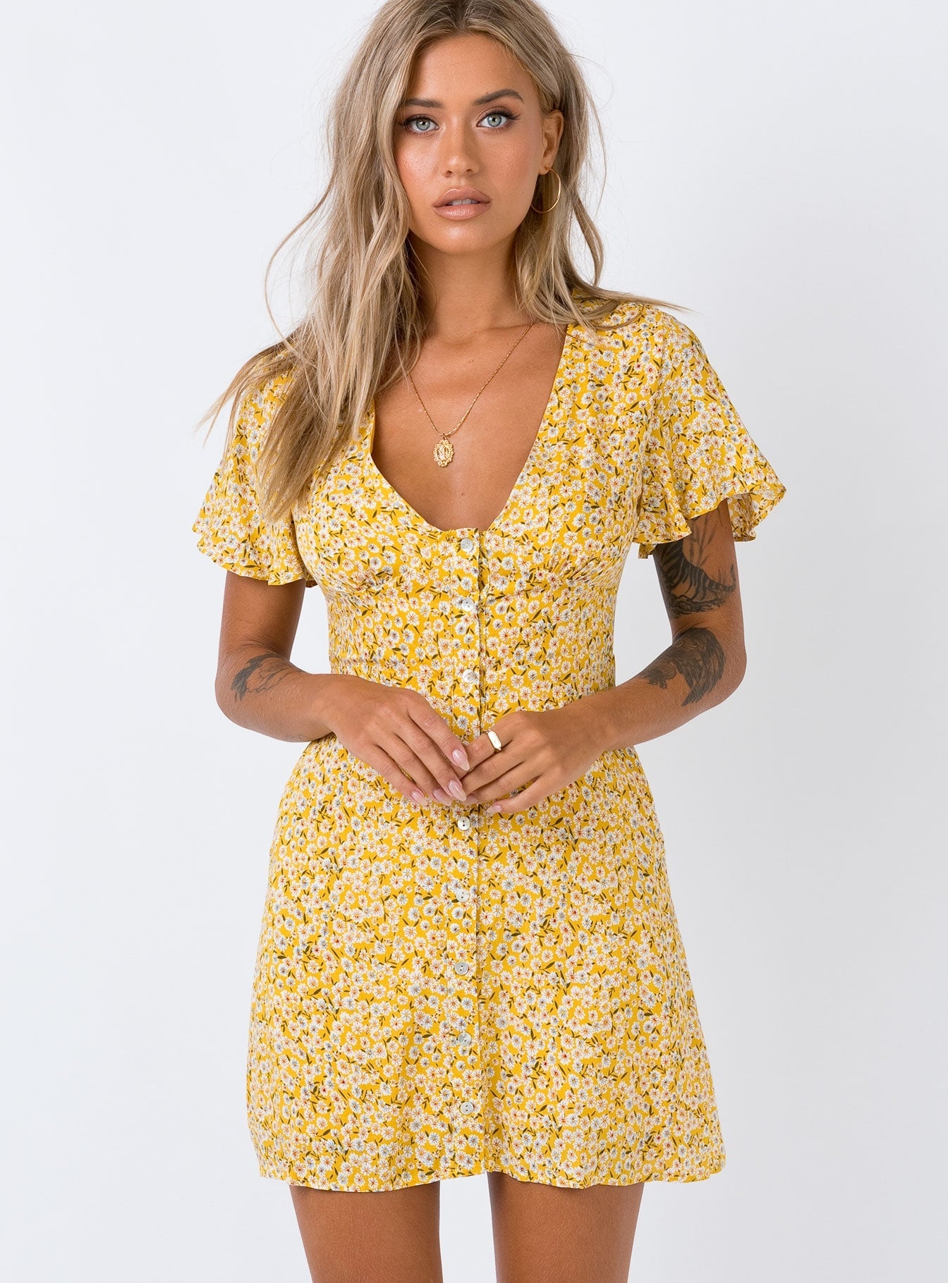 The Same Same Mini Dress Yellow