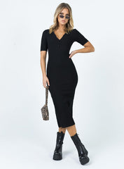 Chanted Midi Dress Black