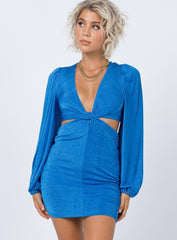 Adi Cut Out Mini Dress Blue