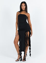 Rendezvous Strapless Midi Dress Licorice