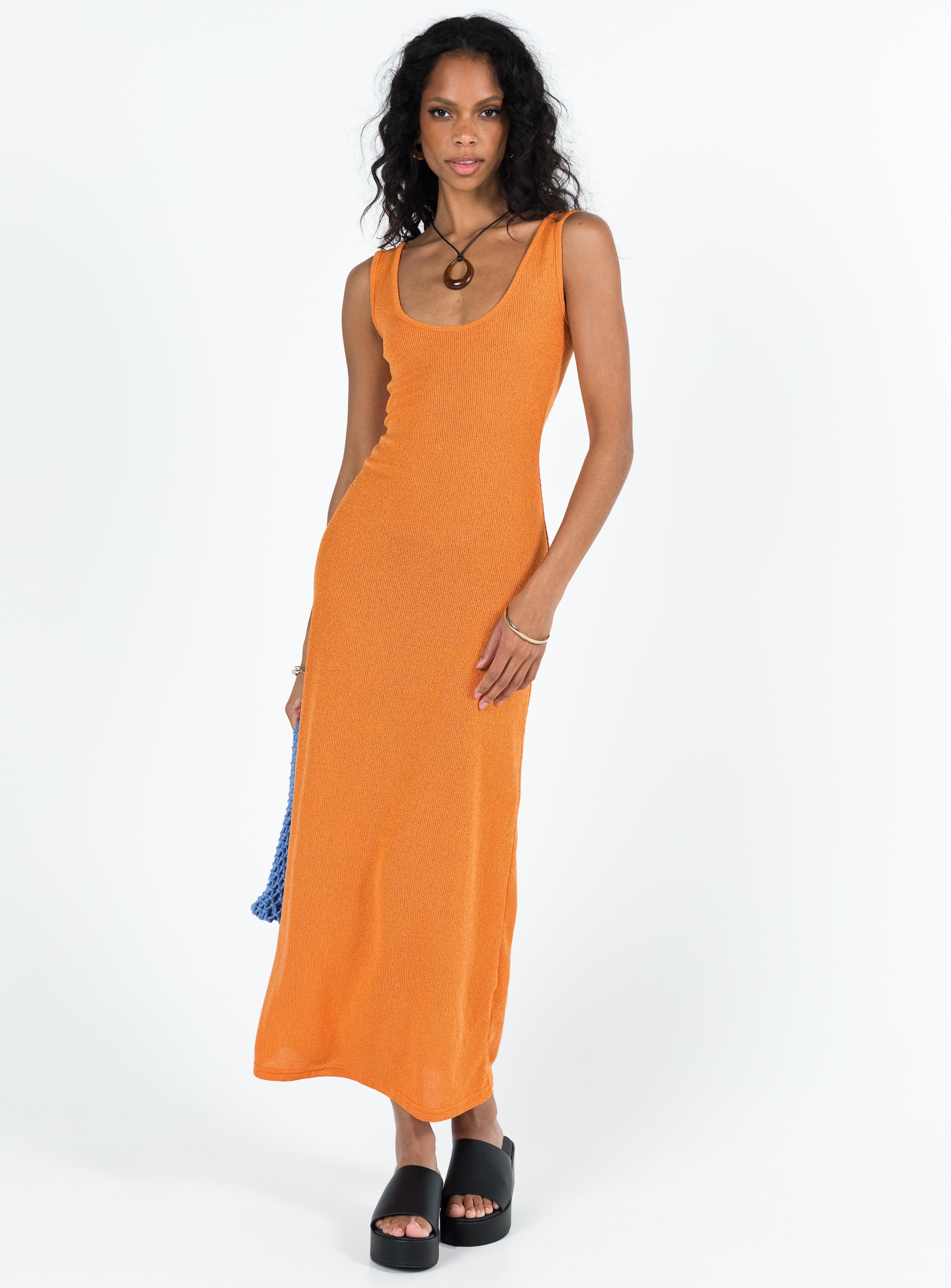 Eberose Reversible Maxi Dress Orange