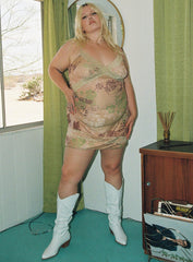 Dance Free Mini Dress Multi / Green Curve