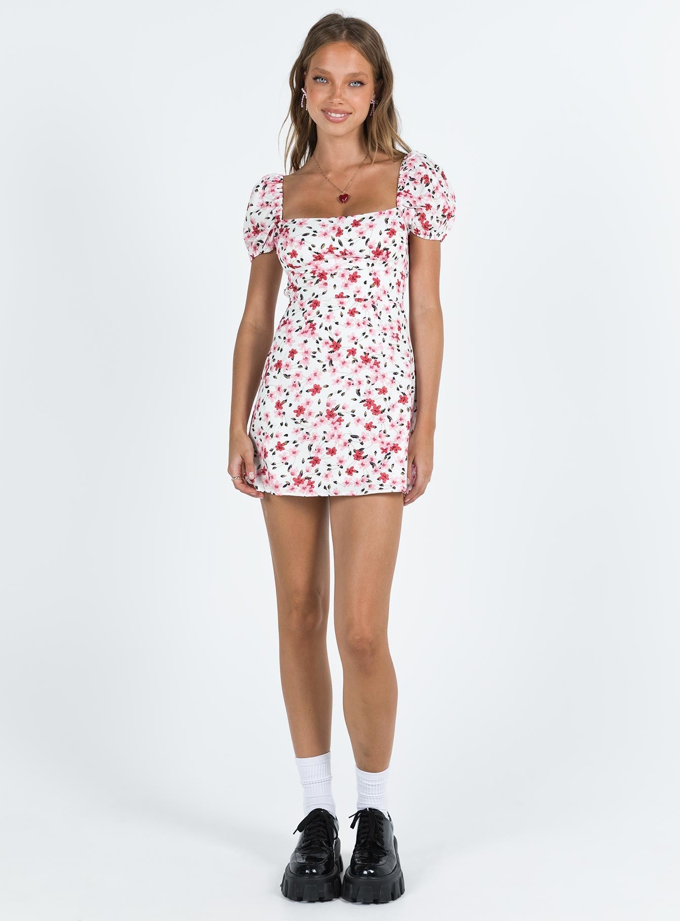 Havena Mini Dress White / Floral