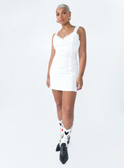 Shania Lace Mini Dress Cream