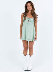 Empress Of Love Mini Dress Sage Petite