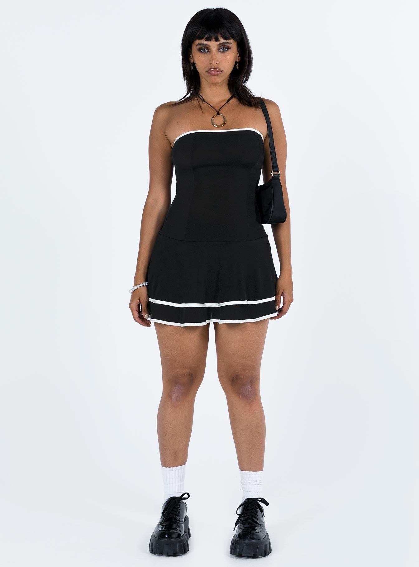 Samira Strapless Mini Dress Black