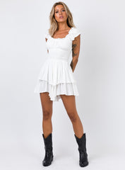 The Love Galore Playsuit White