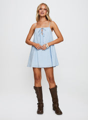 Lily Of The Valley Mini Dress Blue
