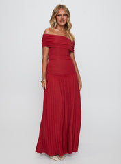 Field Of Dreams Maxi Dress Crimson