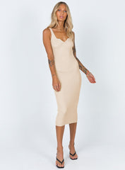 Ingrid Midi Dress Beige