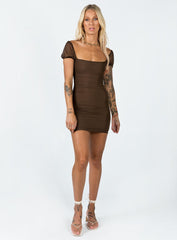 Charvi Mini Dress Brown