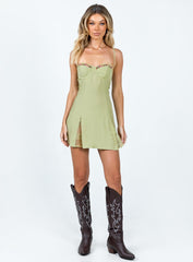 Floreto Mini Dress Green