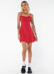 Love Birds Mini Dress Red Tall