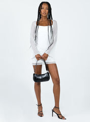 Bilbao Long Sleeve Mini Dress White