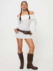 Sorrel Off The Shoulder Mini Dress White