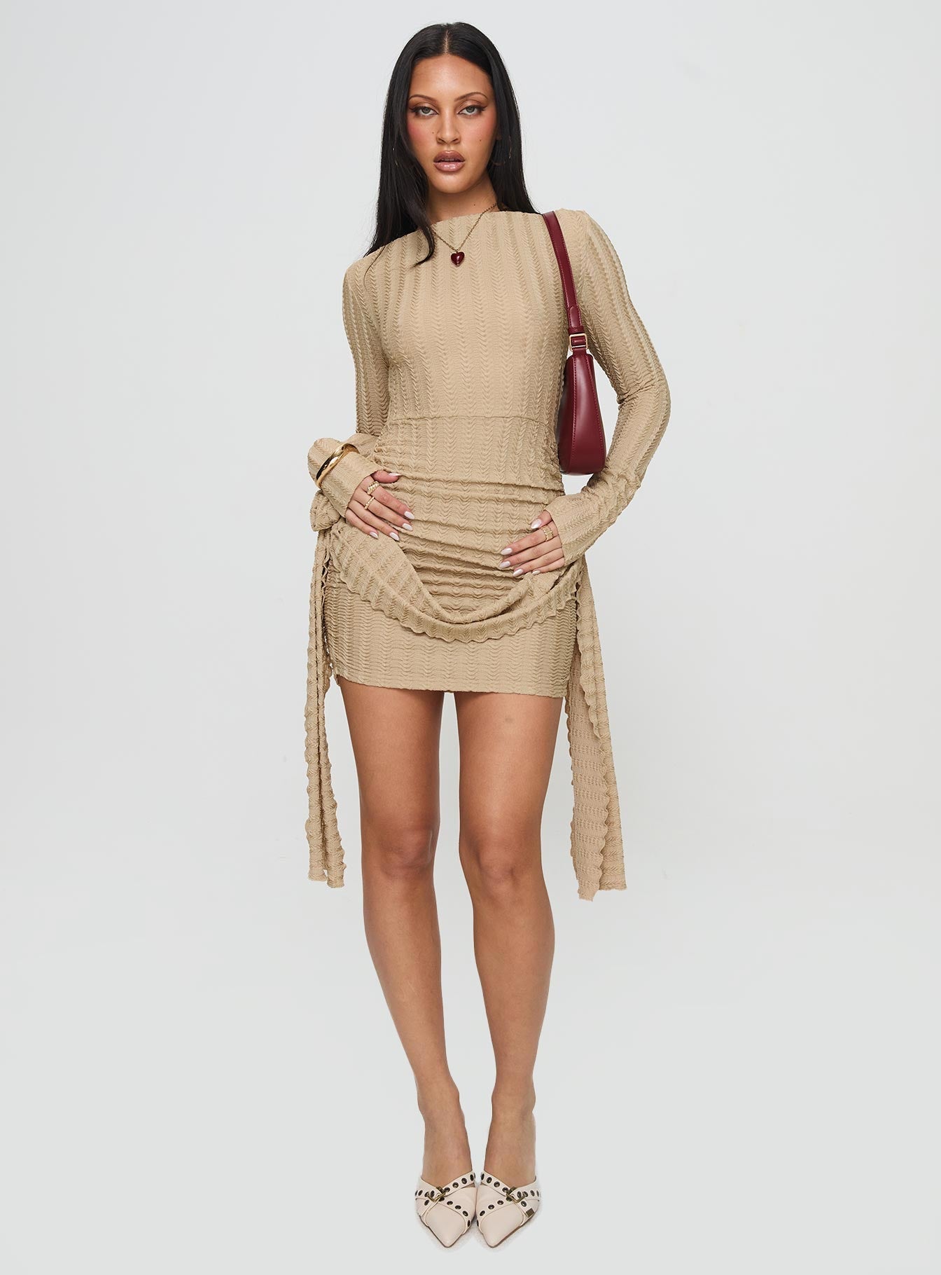 Glory Mini Dress Beige