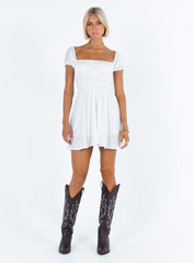 Petal Mini Dress White