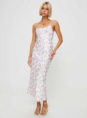 Mortica Maxi Dress White / Floral