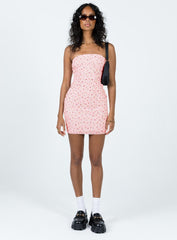 Oscar Mini Dress Pink Floral
