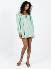Empress Of Love Long Sleeve Mini Dress Sage
