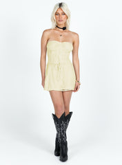 Barlo Strapless Mini Dress Cream