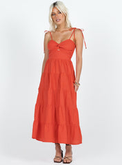 Chavez Midi Dress Red